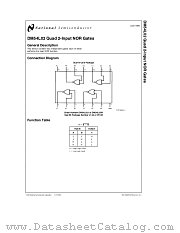 DM54L02W datasheet pdf National Semiconductor