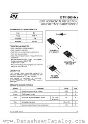 DTV1500 datasheet pdf ST Microelectronics