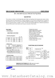 KM416V4100C datasheet pdf Samsung Electronic