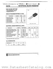 KSA709 datasheet pdf Samsung Electronic
