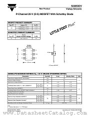 SI3853DV datasheet pdf Vishay
