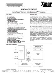 X25F016SE datasheet pdf Xicor