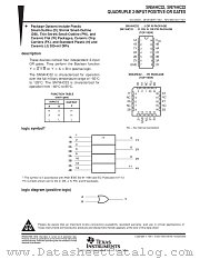 SN54HC32FK datasheet pdf Texas Instruments