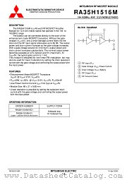 RA35H1516M datasheet pdf Mitsubishi Electric Corporation