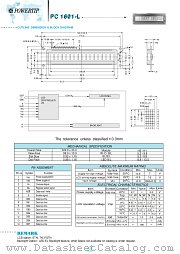 PC1601L datasheet pdf Powertip Technology