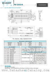 PC2002-B datasheet pdf Powertip Technology