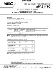UPA814 datasheet pdf NEC
