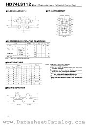 74LS112 datasheet pdf Hitachi Semiconductor