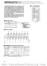 HD74LS373P(DIP) datasheet pdf Hitachi Semiconductor