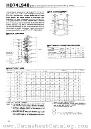 74LS48 datasheet pdf Hitachi Semiconductor