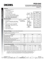 PDS1040 datasheet pdf Diodes