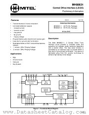 MH88631-1 datasheet pdf Mitel Semiconductor
