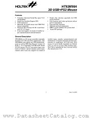 82M98A datasheet pdf Holtek Semiconductor
