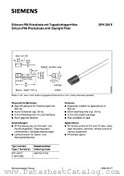 SFH205F datasheet pdf Siemens