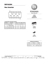 SN74LS04 datasheet pdf ON Semiconductor