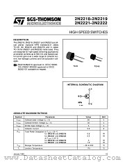 2N2218-2N2219 datasheet pdf ST Microelectronics