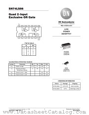 SN74LS86N datasheet pdf ON Semiconductor