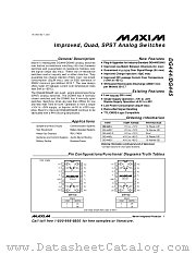 DG445CJ datasheet pdf MAXIM - Dallas Semiconductor