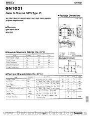 GN1021 datasheet pdf Matsushita Electric Works(Nais)
