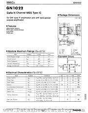 GN1022 datasheet pdf Matsushita Electric Works(Nais)