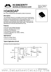 H34063 datasheet pdf Hi-Sincerity Microelectronics