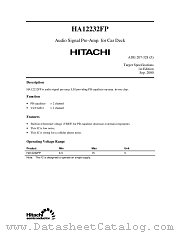 HA12232FP datasheet pdf Hitachi Semiconductor