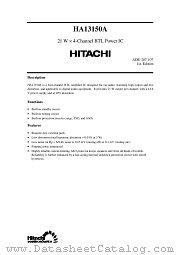 HA13150A datasheet pdf Hitachi Semiconductor