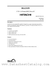 HA13159 datasheet pdf Hitachi Semiconductor