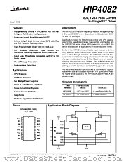 HIP4082IP datasheet pdf Intersil