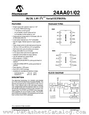 24AA01SN datasheet pdf Microchip