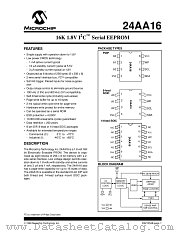 24AA16P datasheet pdf Microchip