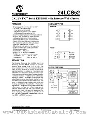 24LC52-ISN datasheet pdf Microchip