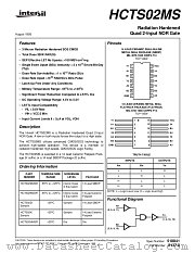 HCTS02KMSR datasheet pdf Intersil