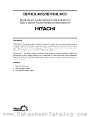 HC4052 datasheet pdf Hitachi Semiconductor