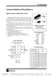 SL74HC4053 datasheet pdf System Logic Semiconductor