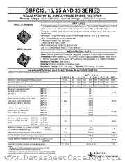 GBPC15 datasheet pdf General Semiconductor