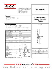 1N914 B datasheet pdf Micro Commercial Components