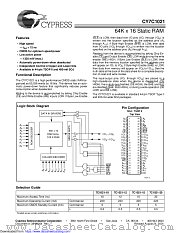 CY7C1021 datasheet pdf Cypress
