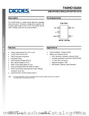 74AHC1GU04SE-7 datasheet pdf Diodes
