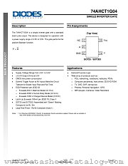 74AHCT1G04W5-7 datasheet pdf Diodes