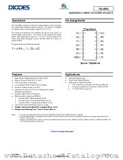 74LV86AS14-13 datasheet pdf Diodes