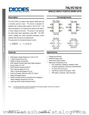 74LVC1G10 datasheet pdf Diodes