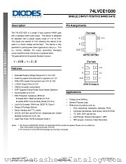 74LVCE1G00 datasheet pdf Diodes