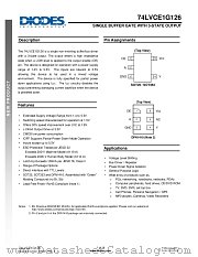 74LVCE1G126SE-7 datasheet pdf Diodes