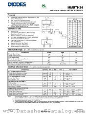 MMBTH24-7-F datasheet pdf Diodes