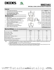 MMST4401-7-F datasheet pdf Diodes
