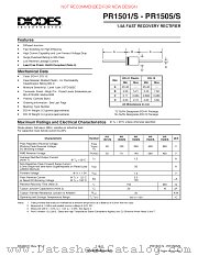 PR1501-T datasheet pdf Diodes