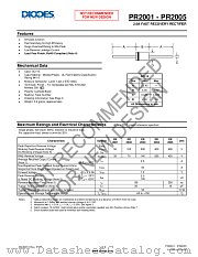 PR2001-T datasheet pdf Diodes