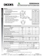 SDM20N40A datasheet pdf Diodes
