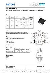 ZXMHC6A07N8TC datasheet pdf Diodes